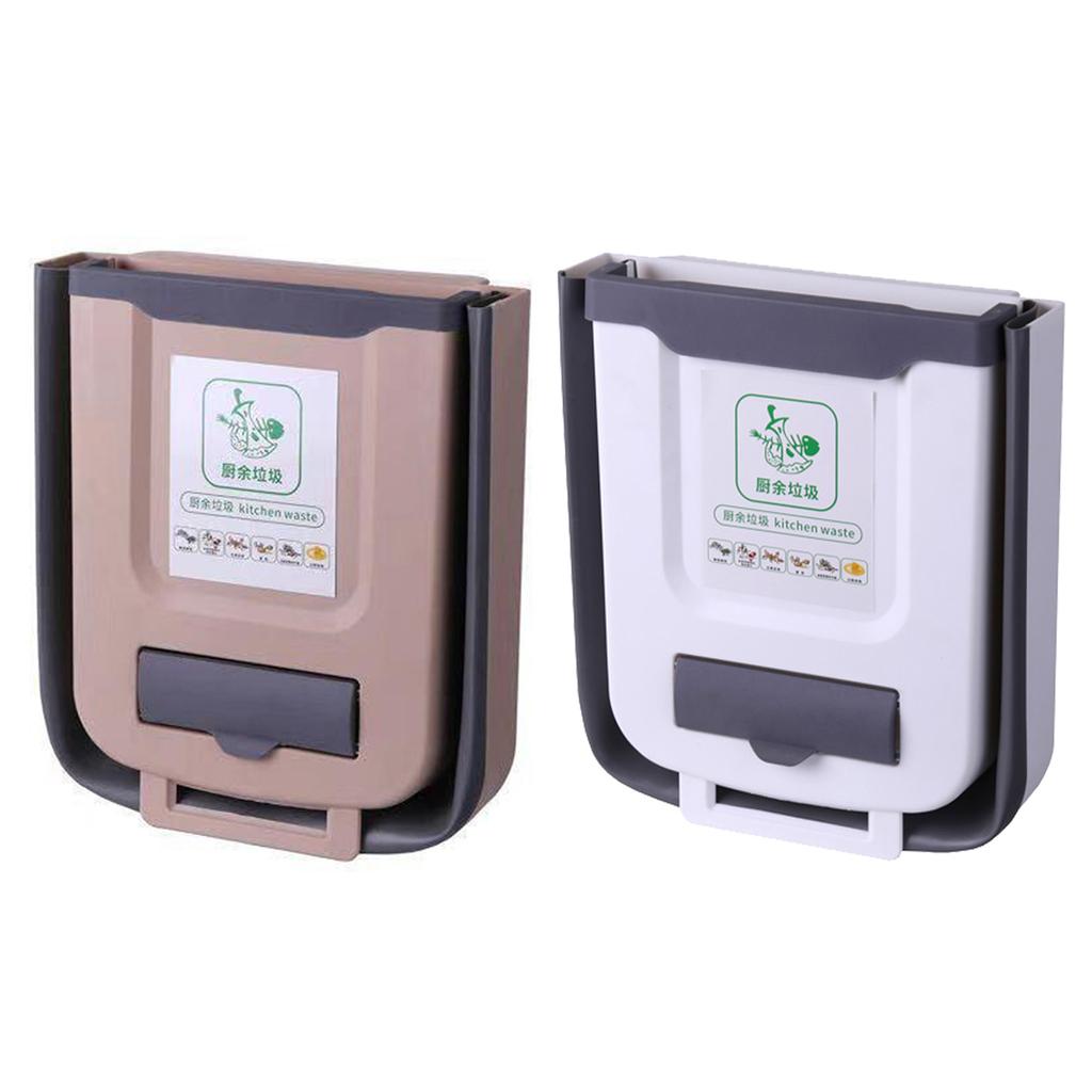 Bidone da Cucina da Parete da 7L/10L Bidoni per Rifiuti da Cucina di Grande Capacità Bidone da Appendere per Arredo Bagno