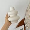 Synthetic Resin Vases Set 2 White Round Vases,Modern Dried Flower Vases