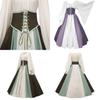 Renaissance Mittelalterliches Damen Langkleid Halloween Kostüm Bühnenauftritt Retro Kleidung