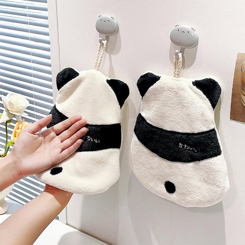 Cartoon Black Cat Hand Towel Soft Absorbent Coral Fleece Children Face Towel Halloween Pumpkin Hand Towels Bathroom Kitchen Use