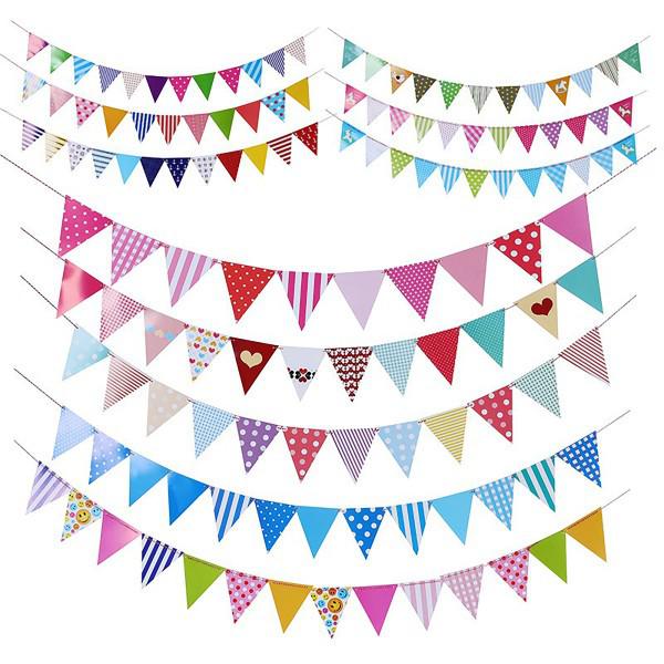 Colorful Smiley Face & Heart Pennant Banner for Classroom Birthday Decorations