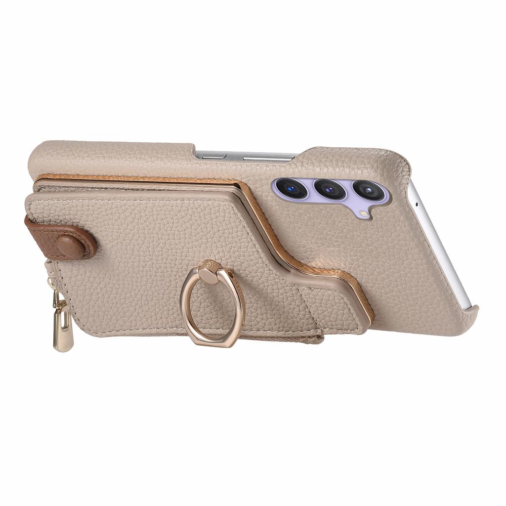 For Samsung Galaxy S25 Case RFID Blocking Phone Wallet Cover Supports Magnetic Car Holder