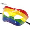 Durable Hard Plastic Masque Mardi Gras for Men Women, Colorful Rainbow Masquerade Feathered Carnival Venetian Prom Party, Carnival, Halloween Cosplay