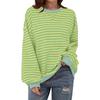 Lockeres, lässiges gestreiftes Sweatshirt für Damen in Übergröße für den Herbst