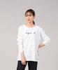 Logo long size white [Agnes b.] T-shirt, sleeves, S137, TS, women's, 0330S137, 3,