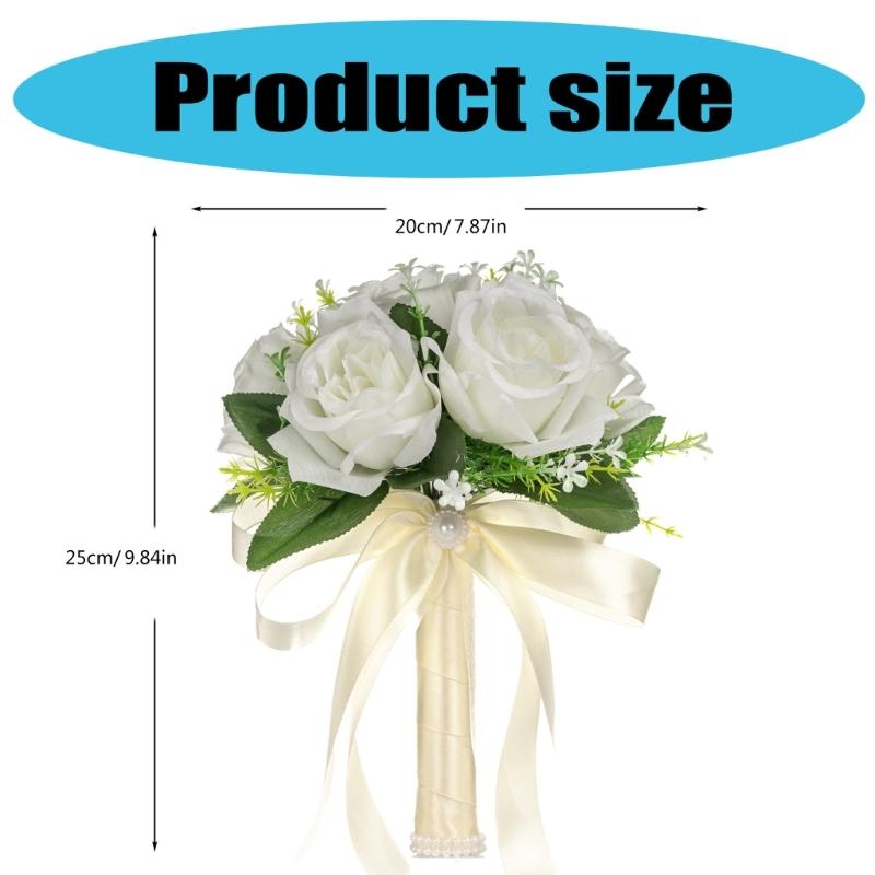 Brautstrauß Handgefertigt Hochzeitsdekoration Blumenkombination Rosenstrauß für eine elegante Jubiläumsfeier