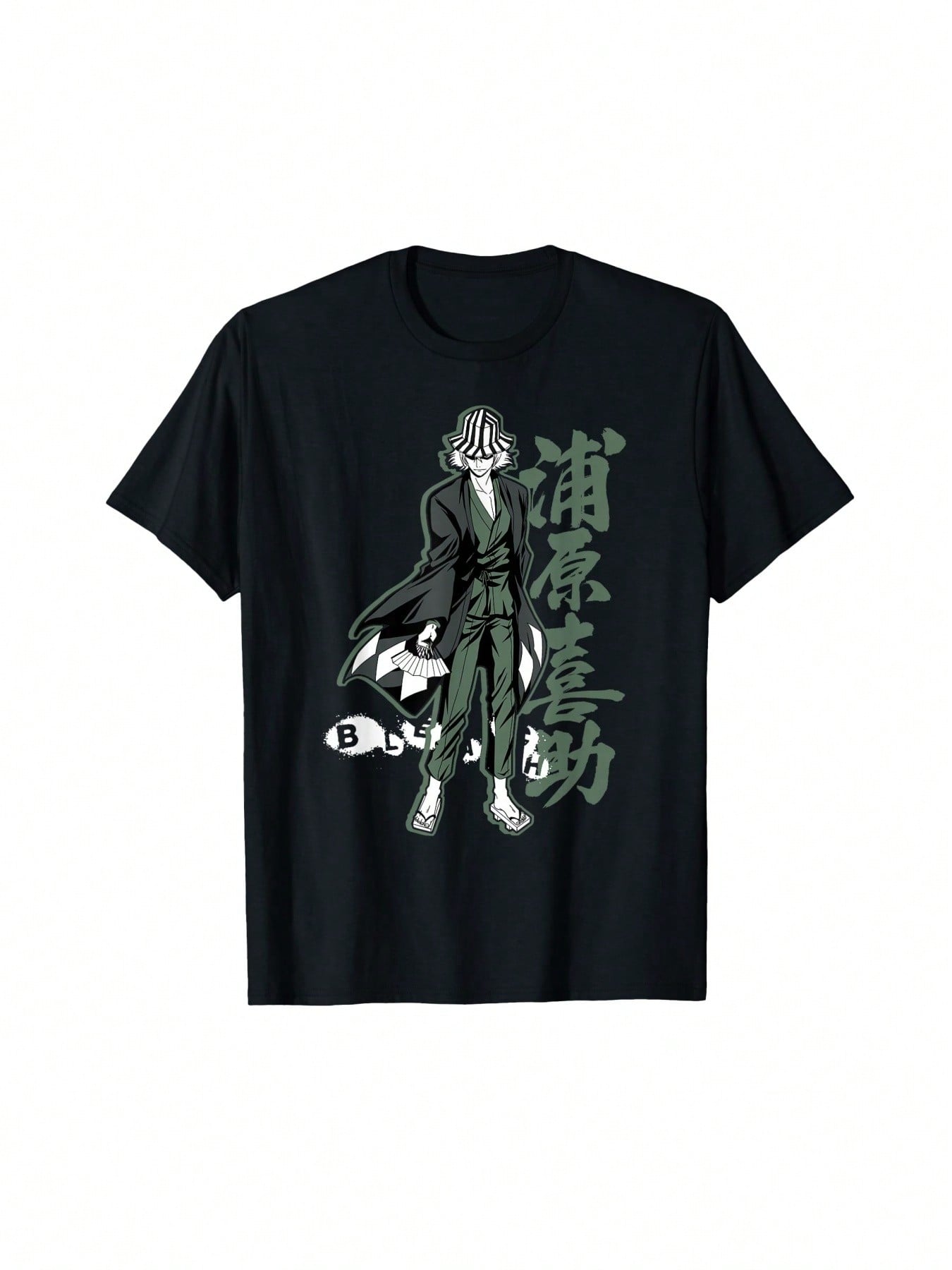 Bleach Kisuke With Vertical Kanji Anime T-Shirt S чёрный