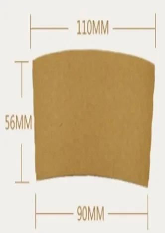 100pcs/pack Disposable Kraft Paper Cup Holder Insulation Paper Cup Cover