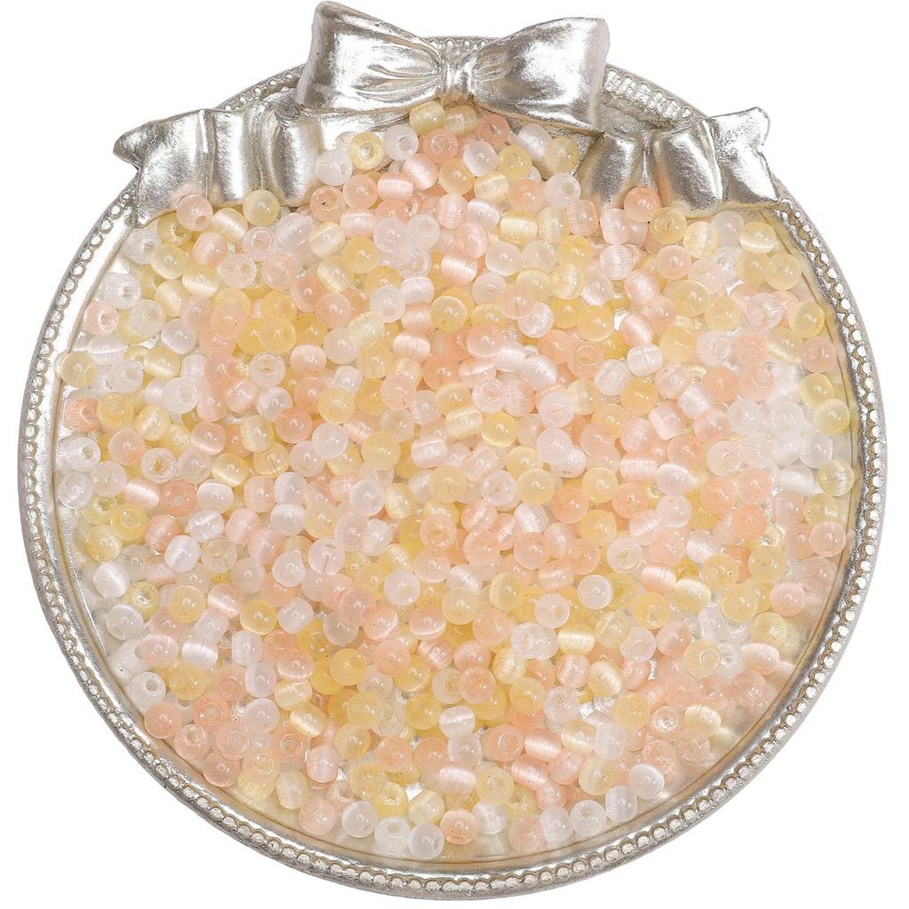 4mm High-Quality Glass Cat's Eye Seed Beads for Handmade DIY Jewelry and Accessories.