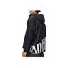 Li Ning Badfive Spliced Letter Zipper Hooded Windbreaker Men Outerwear Black AFDU067-4