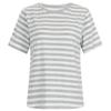Shop   Women Round Neck STriped ShorT Sleeve T shirT Burgundy Dai Wsh 20615