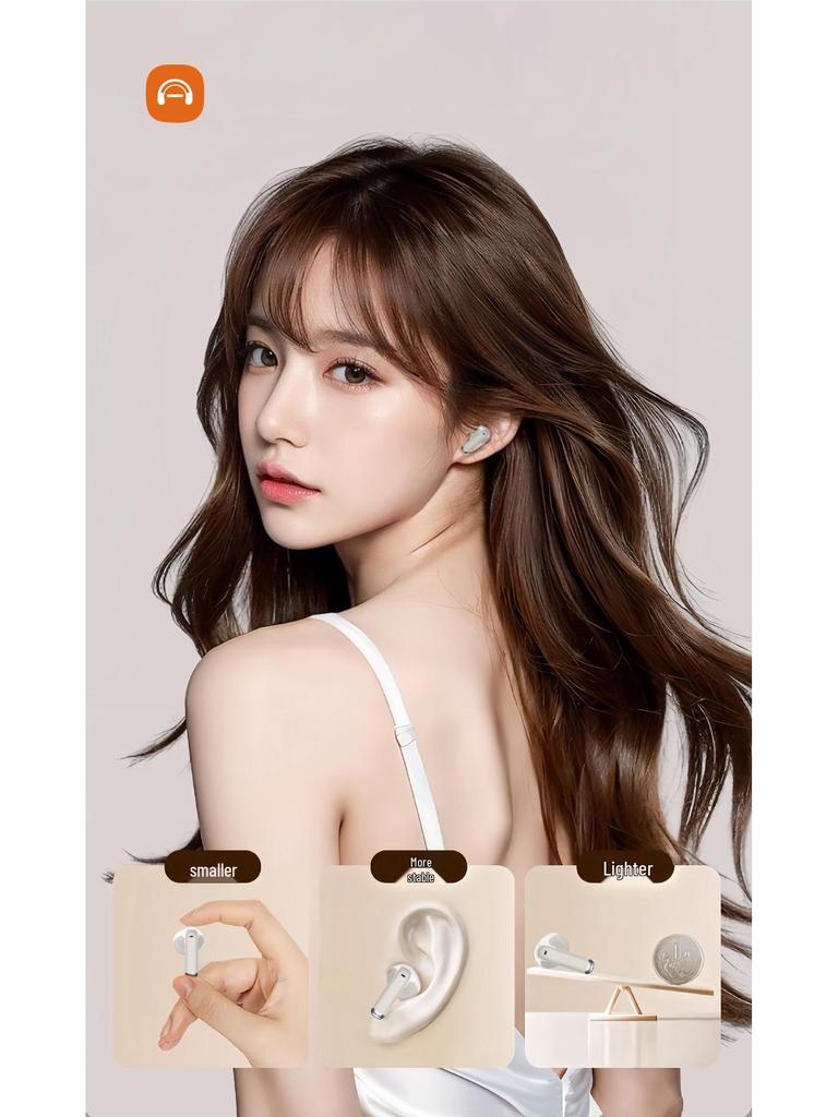 Student Bluetooth Headset V5.4: Half-in-ear, noise-canceling, ultra-long battery, low latency, high-quality sound.