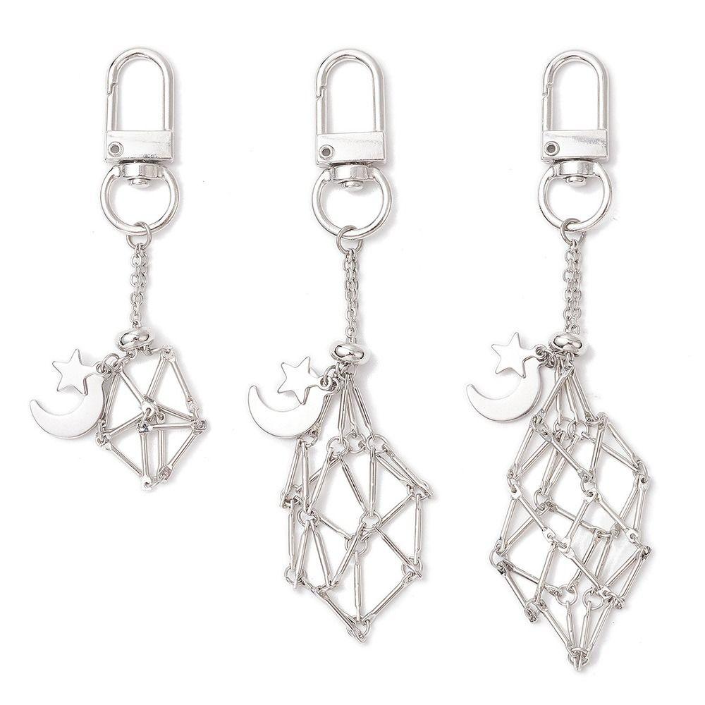 Stone Lover Gift Stainless Steel Keychain Silver Color Handbag Keyring New Design Car Keyring