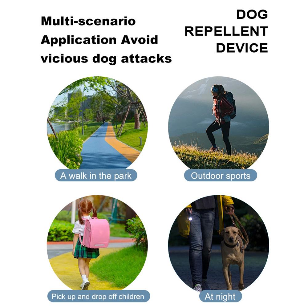 New 3-Heads Dog Repeller Ultrasonic Deterrent with LED Flashlight Anti Barking Device Animals Pets Dog Trainer