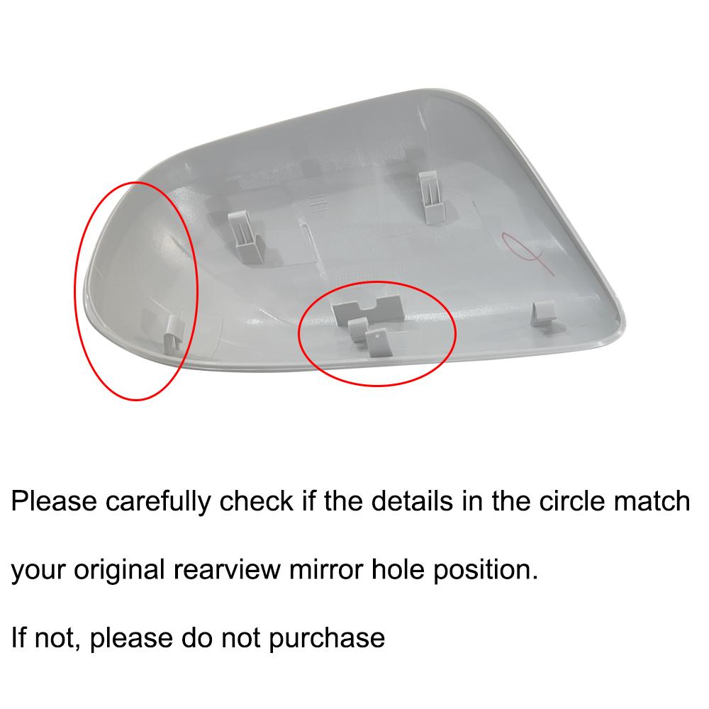 Rearview Door Mirror Cover Primed For 2007-2013 Toyota Yaris Left Driver Side