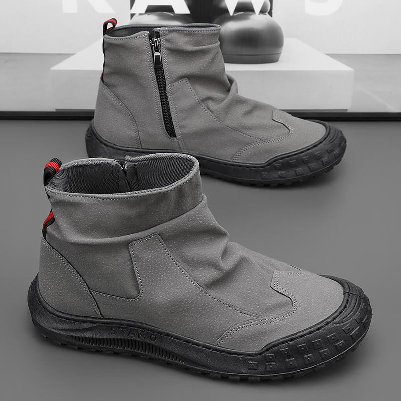 Classic Men's High Top Boots Ankle Boots, Anti Slip Soles Outdoor Work Shoes for Spring and Summer, Chelsea Boots Designer Shoes