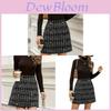Nirdoge Plaid Short Skirt With Stretch Polyester For Casual And Office Wear