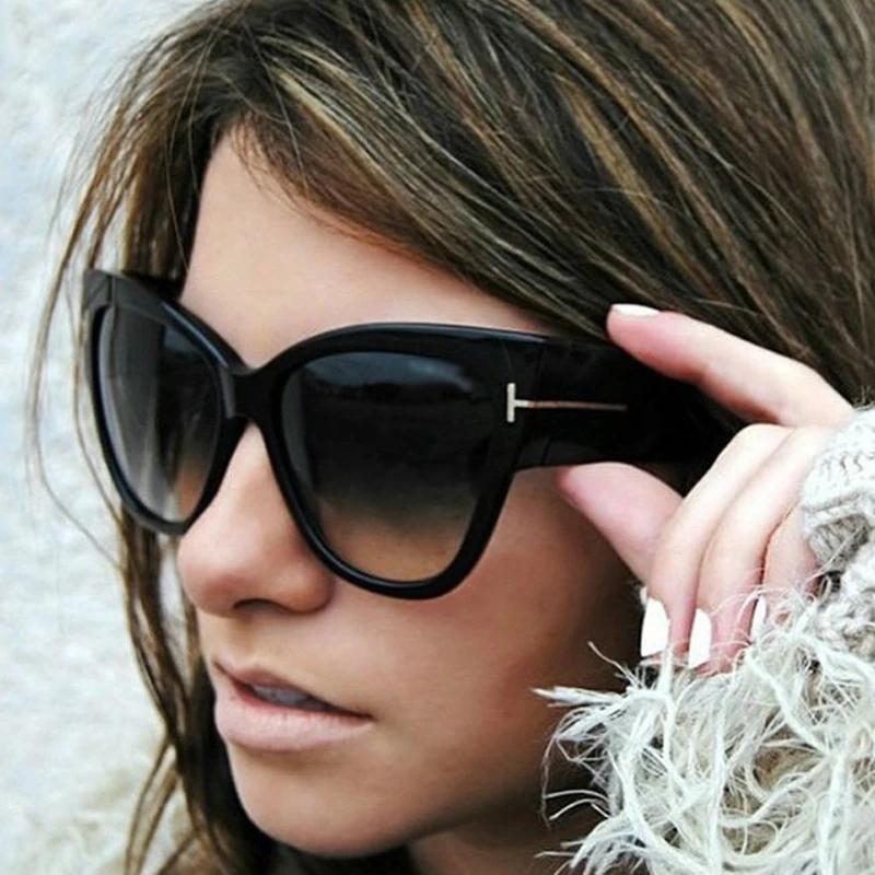 Women Sunglasses Cat Eyes Shape DoubleGray Lens Metal Plastic Frame Colorful Lens Ins Fashion  Girl Punk Beach Styl