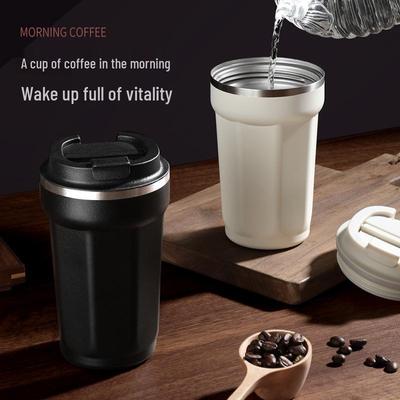 Tragbarer Kaffeebecher der 4. Generation mit 304 Edelstahl-Einsatz, Langlebige Wärme- und Kälteisolierung, Hochwertiges Design, Mehrfarbige Optionen