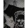 TrendHub Y2k Aesthetics Irregular Leopard Patchwork Vintage T-shirt Streetwear Skull Printing Tshirt Harajuku Slim Fit Fairy Grunge Tops