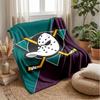 Anaheim DucksPrinted Flannel Blanket Cozy Skin-Friendly Warm Throw for Couch Bed Indoor Daily Use