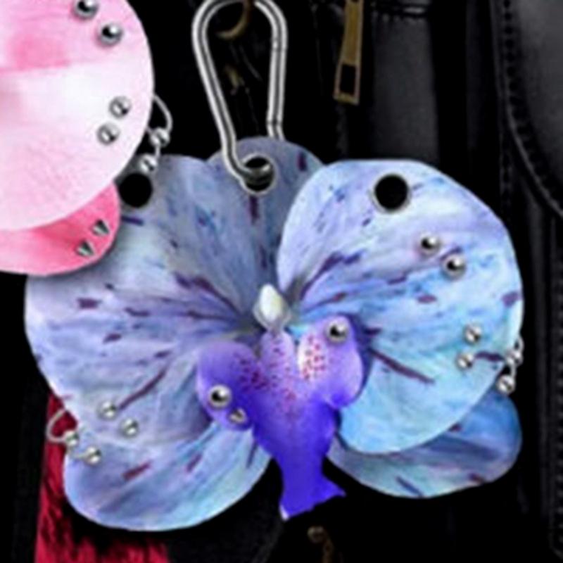 Butterfly Orchid Keychain Simulation Flower Bag Pendant Decoration Accessories Gifts