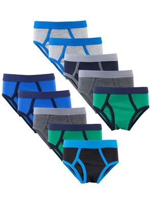 5-Pack Boys All Cotton Color Block Underwear for Small & Big Kids