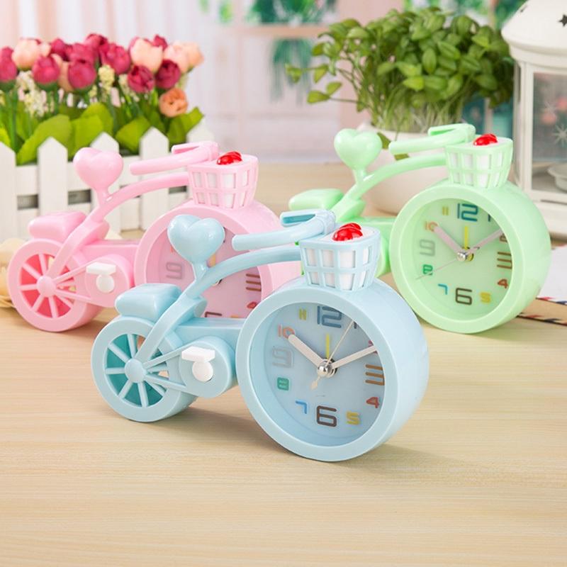 Tragbarer Mini Stummer Wecker Fahrradform Schreibtisch Tisch Schüler Kinder Geschenke