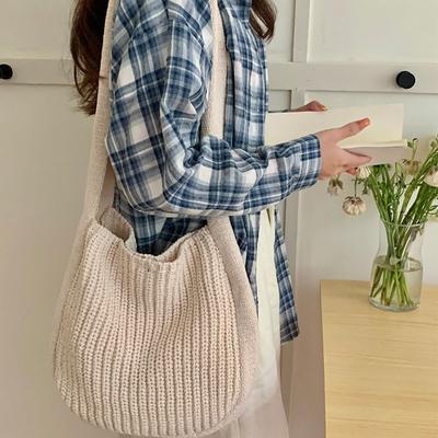 Borsa in Maglia Vintage Borsa a Mano Borsa a Tracolla Borsa Intrecciata Borsa della Spesa Borsa a Spalla da Donna