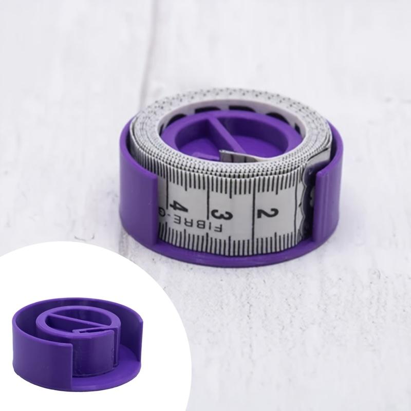 1pc Purple Plastic Sewing Stretch Tape Holder,Measuring Tape Storage Box,Organizer for Easy Access and Protection,Sewing Storage