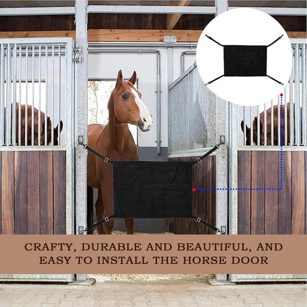 Stall Guards For Horse Barns Aisle Stall Guards Adjustable Straps Door Frame For Stable Pasture Equestrian Centers Riding Show