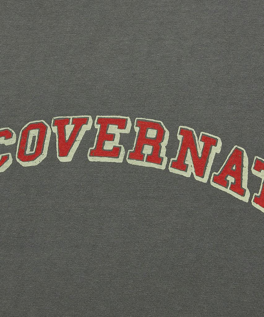 COVERNAT Pigment Washed Arch Logo T-Shirt Charcoal