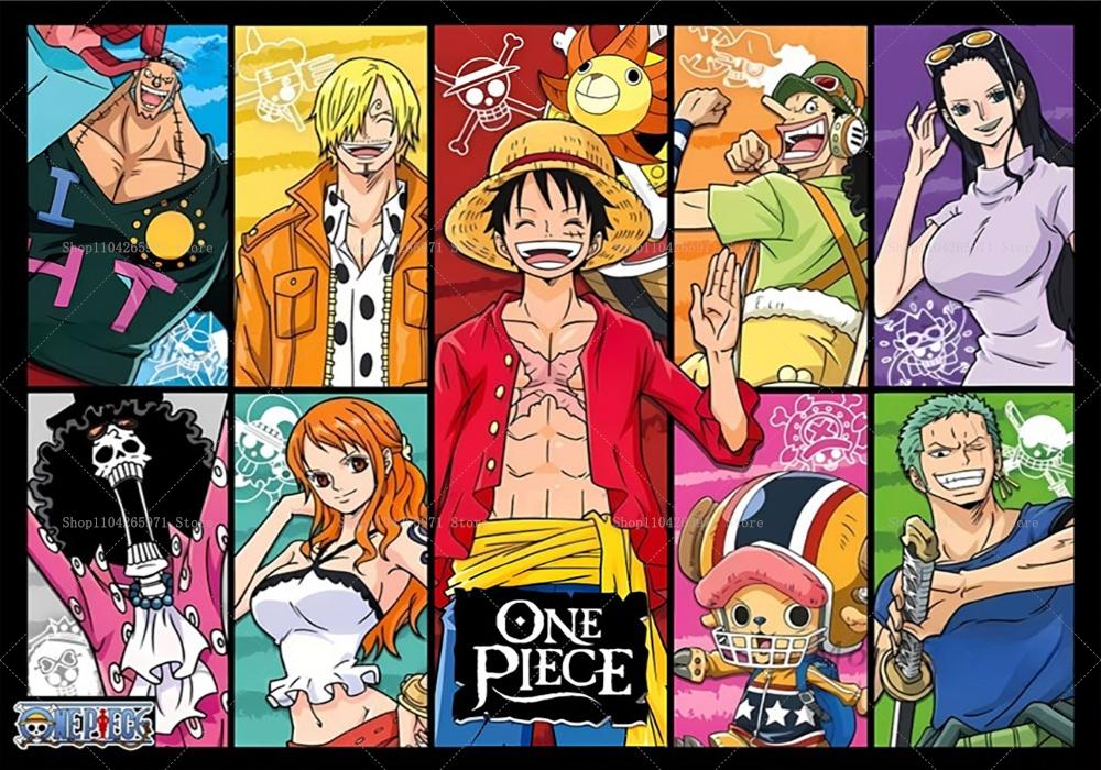 One Piece Luffy Pirate Cartoon Background Anime Adventure Decor Kids Birthday Baby Shower Party Wall Photography Banner Props