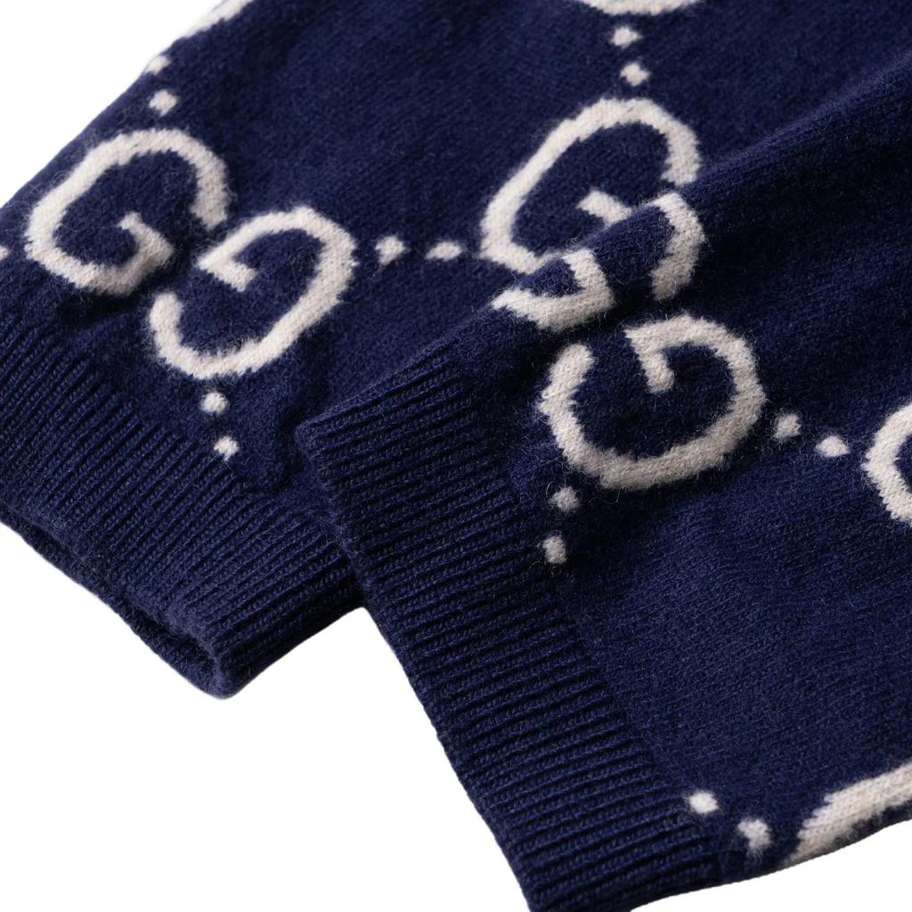 Gucci GG All Over Crewneck Sweater Navy (Unisex) Sweaters 692900 XKCC5 4492