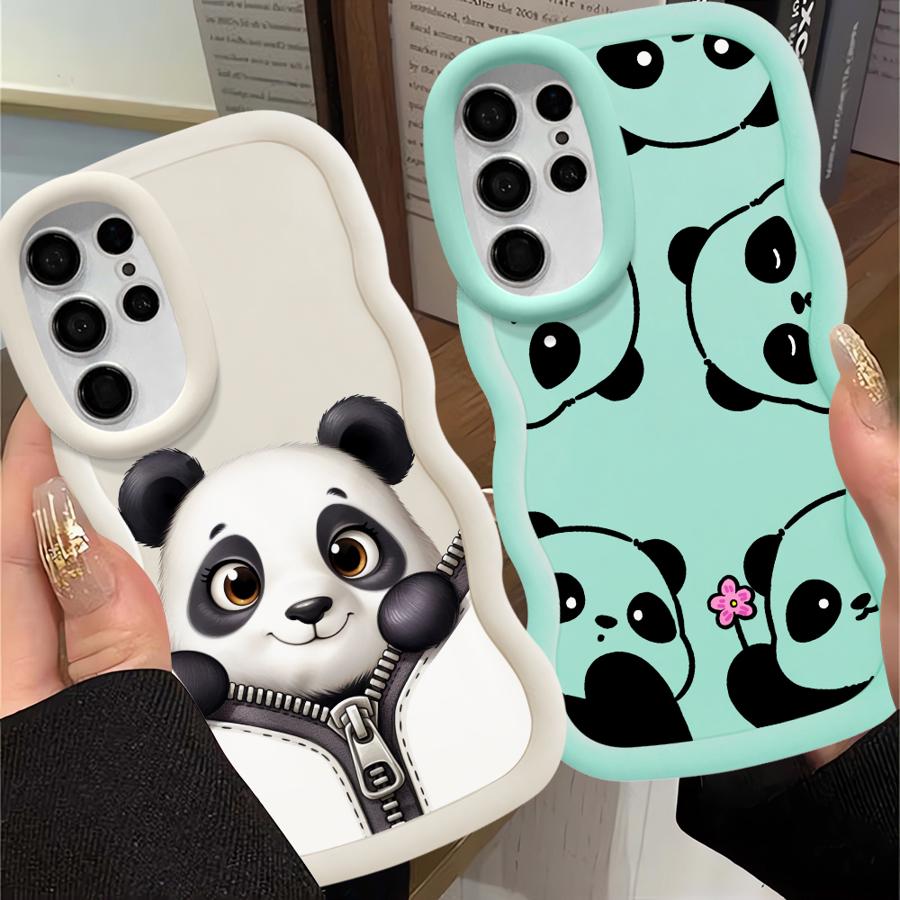 Animal Panda Soft Phone Cover Case for Samsung Galaxy A26 S21 S25 S24 S22 Ultra S20 FE A25 S23 Plus A54 A35 A34 A36 A55 A24