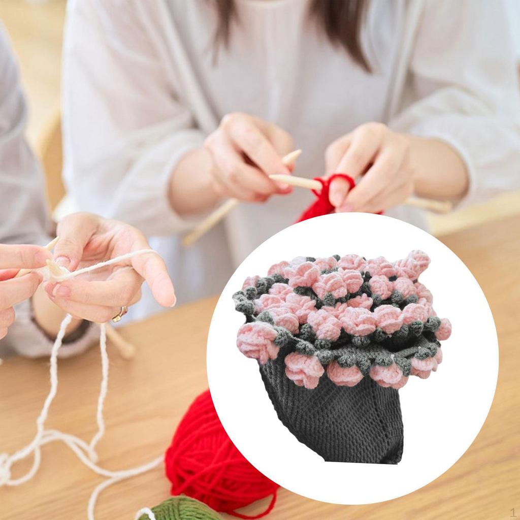 Bouquets Blanket Crochet Kit Starter for Birthday Present Wedding