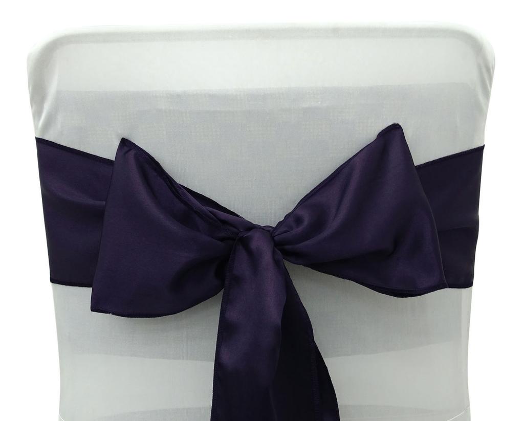 Darling Souvenir Pack Of 125 Satin Chair Sashes Bow Sash For Wedding & Events Supplies Party Decoration Chair Cover Sash - Colors