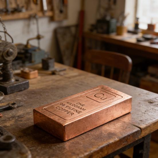 Solid Copper Bar Collectible Ornament High Purity Copper Decorative Ingot Natural Copper Decor Table Display Ornament