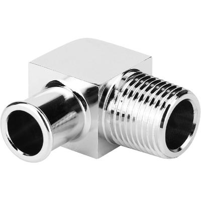 Connecteur de Durite de Chauffage, Raccord de Durite de Chauffage, Raccord de Durite de Chauffage en Alliage d'Aluminium Connecteur à 90 Degrés 1/2 po NPT vers Barb de Durite 5/8 po