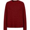 JUZUI Anna & Chou Women's Dropped Shoulder Red Lurex Knit Sweater