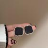 Silver Needle Retro Black Zircon Love Butterfly Earrings Sweet Cool Style Personality Earrings Light Luxury Premium Earrings