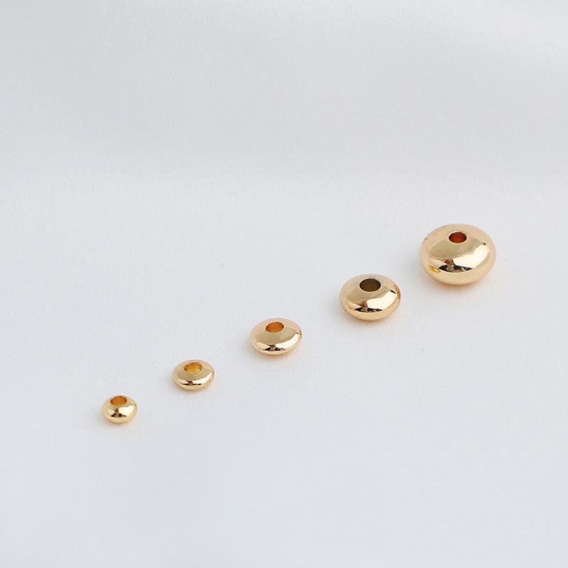 18K Gold-Filled Flying Saucer Beads: Color Retaining Spacers for DIY Bracelets and Necklaces