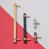 Antique Black Nickel Solid Brass Knurled T-Bar Handles Knobs for Furniture Cabinets Kitchens Drawers Wardrobes Dressers Bedroom