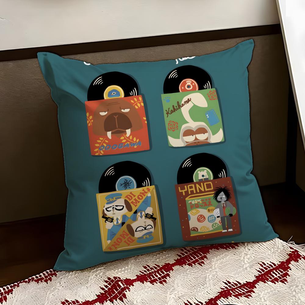 

cartoon OOdd Taxi Cushion Cover Reversible Soft Durable Pillow Cover Home Car MultiScene Use for Daily Comfort 30X30cm
