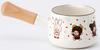 Fuji Enamel Monchhichi Milk Pan, 12cm, Let's! Parade Pattern, MN50A12M