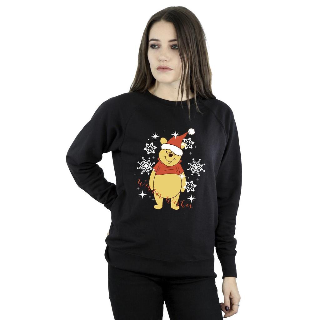 Disney Womens/Ladies Winnie The Pooh Winter Wishes Sweatshirt