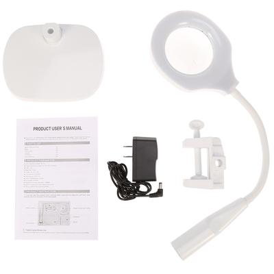Lampe loupe LED 3x 8x avec pince, loupe de bureau, lampe pour tatouage, manucure, cosmétique