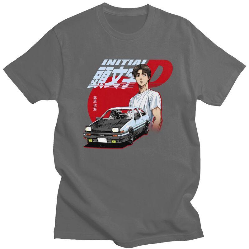 Custom Anime Initial D T Shirt for Men Tshirt Casual Tee Short Sleeve Tshirt Slim Fit Clothing