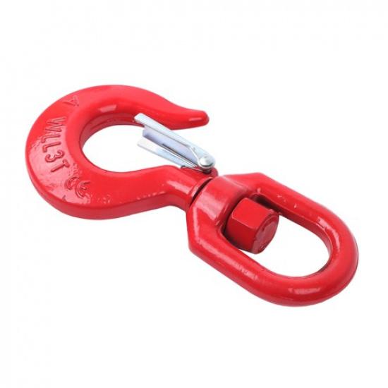 3 Ton Locking Swivel Hook 5/8" G80 Alloy Steel Lifting Hook Rigging with Latch