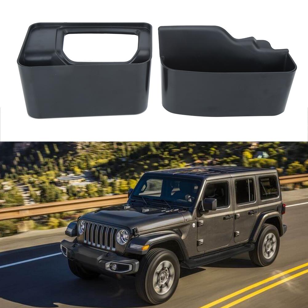 2Pcs Set Gear Box Organizer Container Auto Interior Accessory Fit for Jeep Wrangler JL 2018 2019
